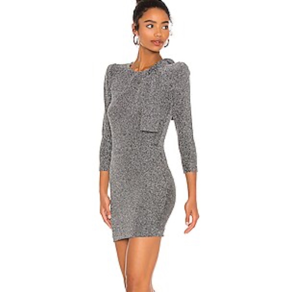 IRO Perk Dress in Black long sleeve mini